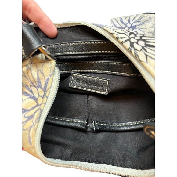 Floral Canvas Shoulder Bag With Leather Accents By Croft & Barrow - Picture 4 of 12